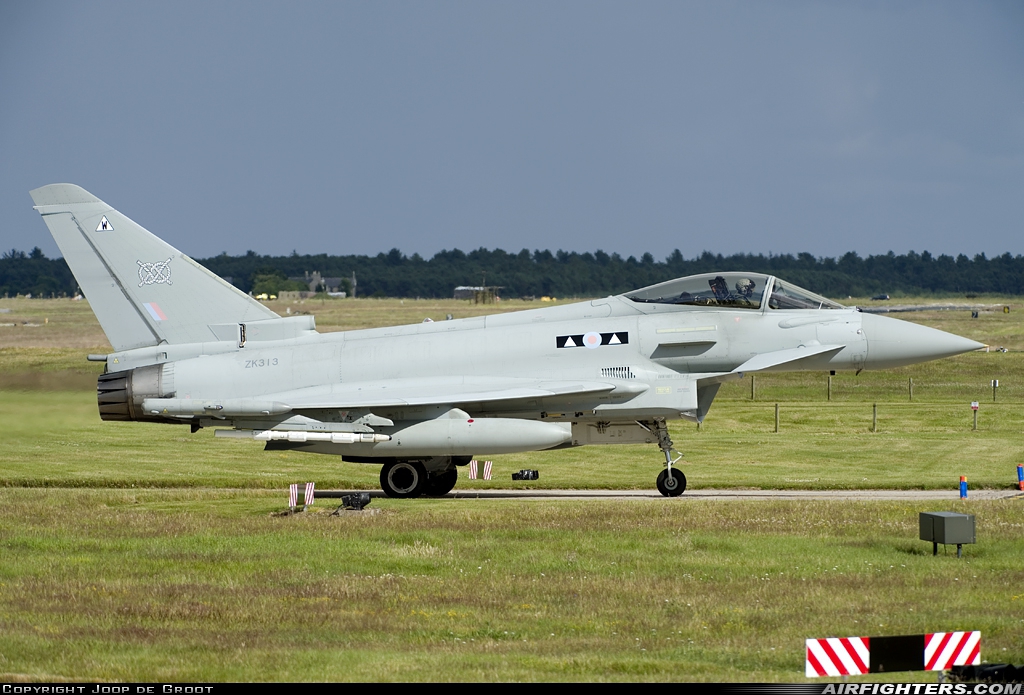 UK - Air Force Eurofighter Typhoon FGR4 ZK313 at Lossiemouth (LMO / EGQS), UK