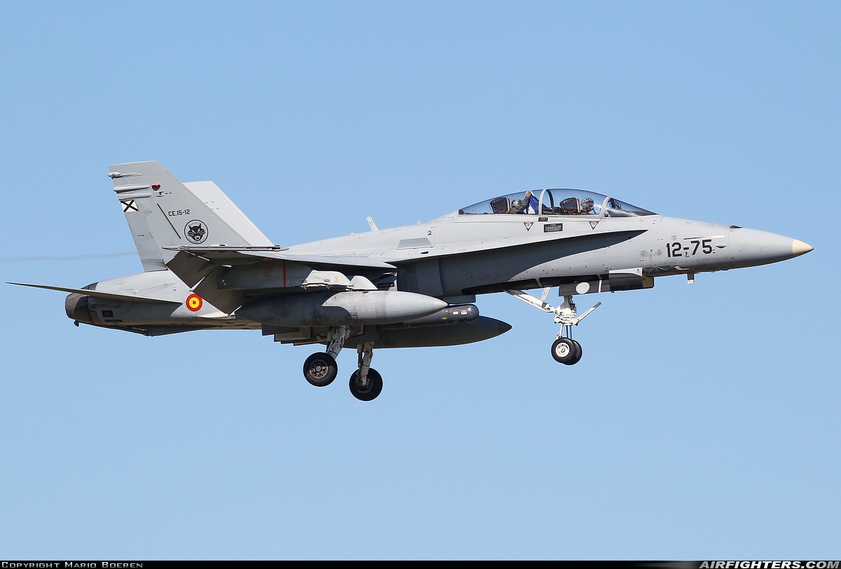 Spain - Air Force McDonnell Douglas CE-15 Hornet (EF-18B+) CE.15-12 at Leeuwarden (LWR / EHLW), Netherlands