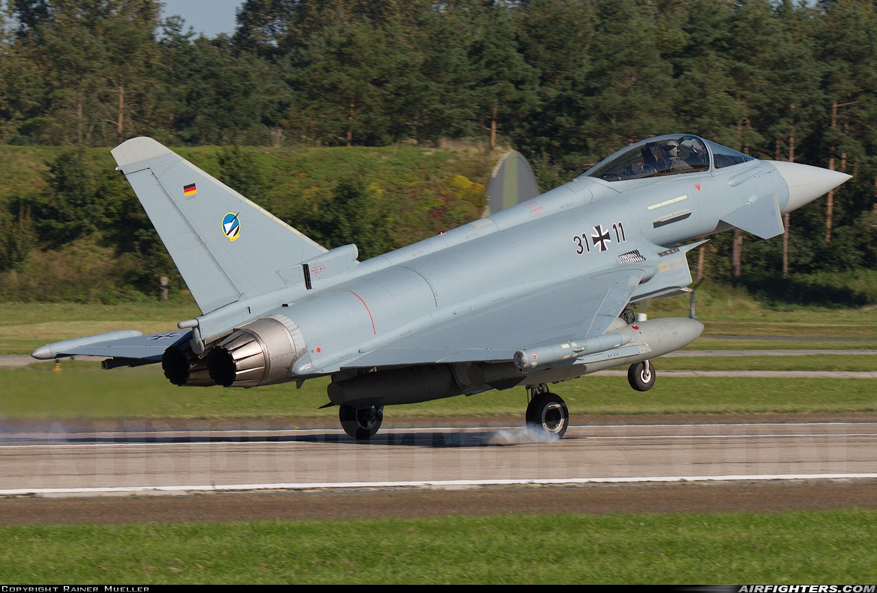 Germany - Air Force Eurofighter EF-2000 Typhoon S 31+11 at Wittmundhafen (Wittmund) (ETNT), Germany