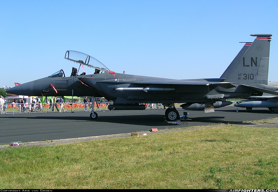 USA - Air Force McDonnell Douglas F-15E Strike Eagle 91-0310 at Breda - Gilze-Rijen (GLZ / EHGR), Netherlands