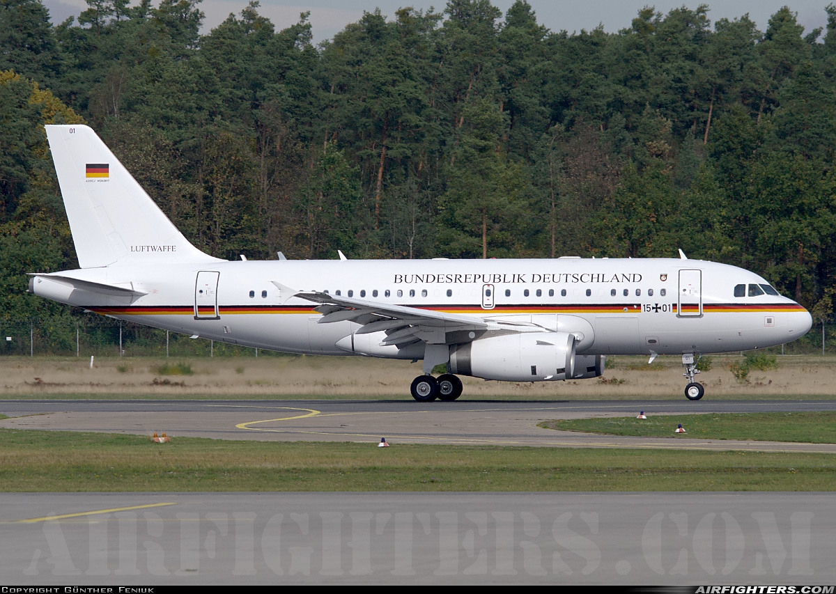 Germany - Air Force Airbus A319-133X 15+01 at Nuremberg (NUE / EDDN), Germany