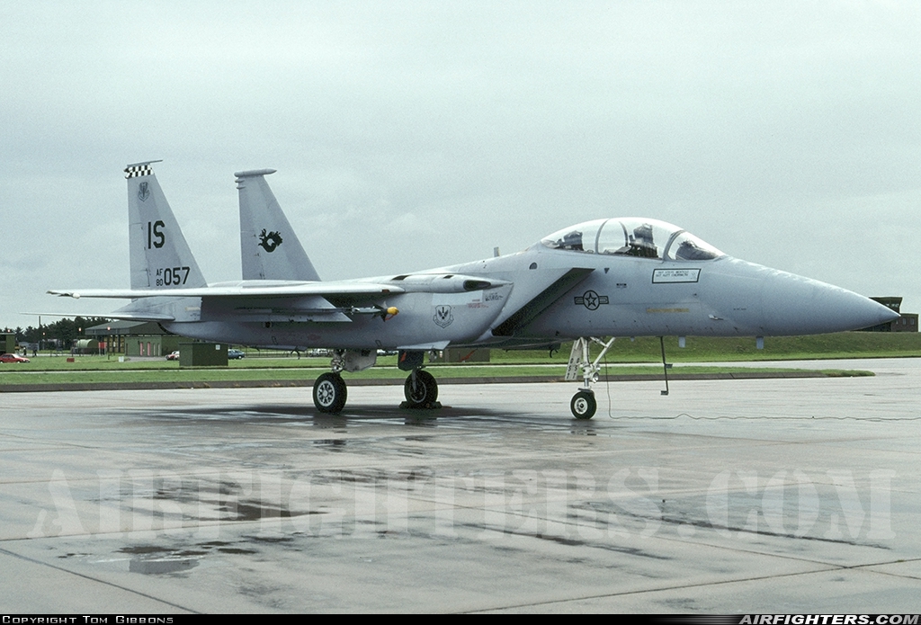 USA - Air Force McDonnell Douglas F-15D Eagle 80-0057 at Lossiemouth (LMO / EGQS), UK