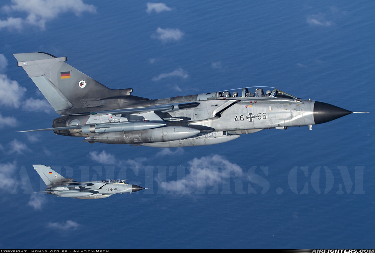 Germany - Air Force Panavia Tornado ECR 46+56 at North Sea, International Airspace