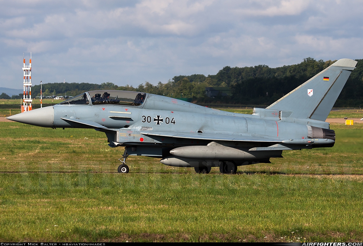 Germany - Air Force Eurofighter EF-2000 Typhoon T 30+04 at Norvenich (ETNN), Germany