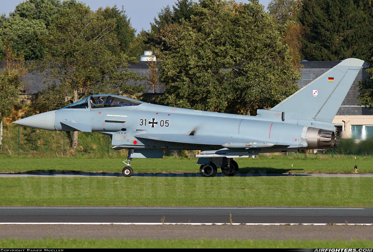Germany - Air Force Eurofighter EF-2000 Typhoon S 31+05 at Wittmundhafen (Wittmund) (ETNT), Germany