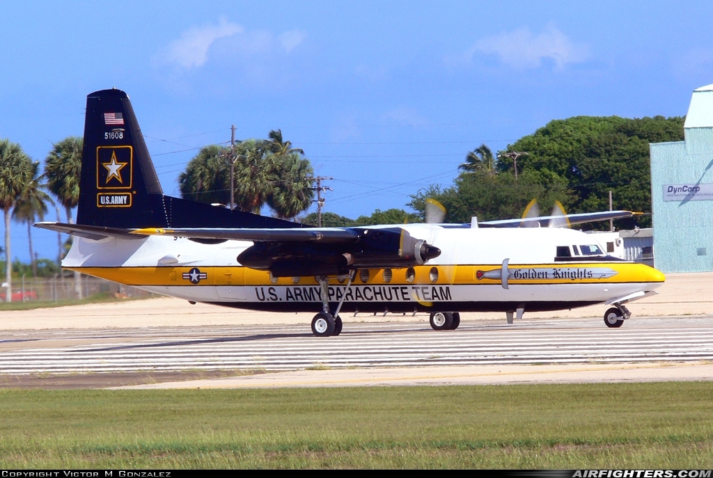 USA - Army Fokker F-27-400M Troopship 85-01608 at Aguadilla - Raphael Hernandez (Borinquen Field / Ramey AFB) (BQN / TJBQ), Puerto Rico