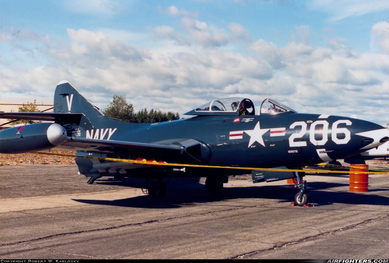 Private - Kalamazoo Aviation History Museum Grumman F9F-2 Panther N90729 at Manchester (MHT / KMHT), USA
