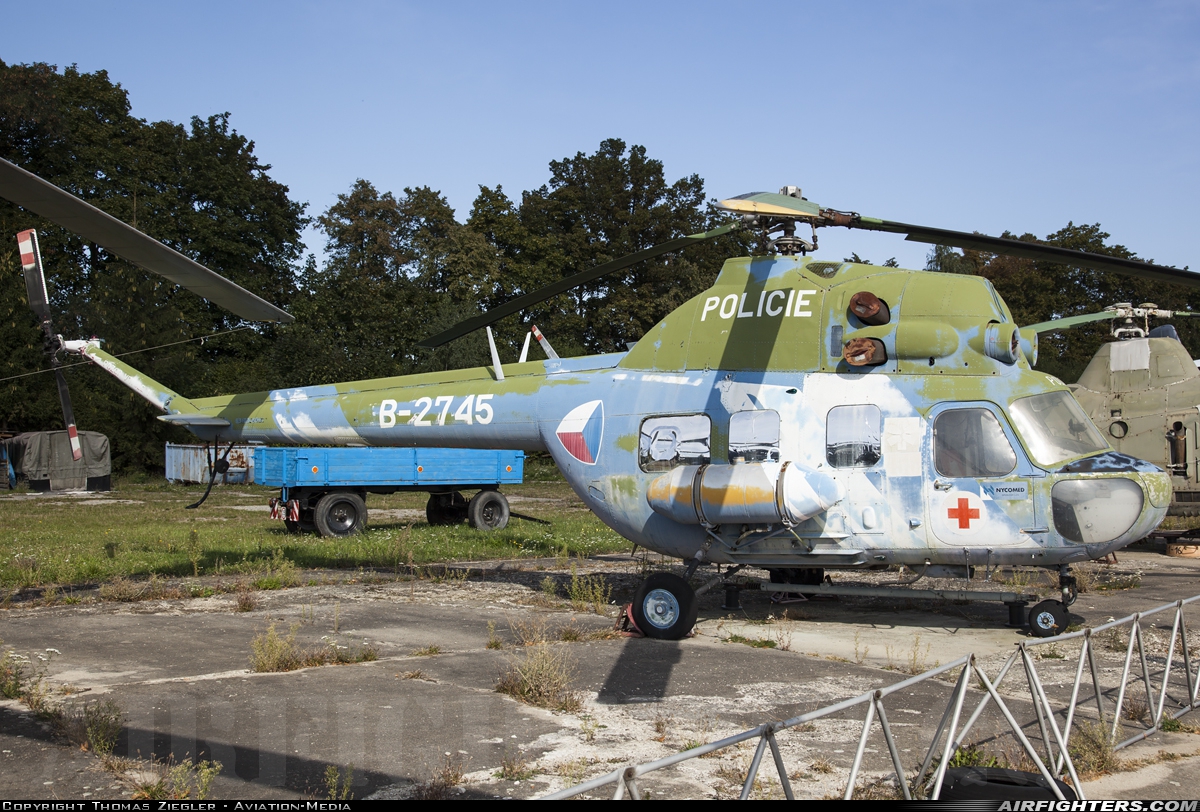 Local Government - Czech Republic - Police Mil Mi-2 B-2745 at Vyskov (LKVY), Czech Republic