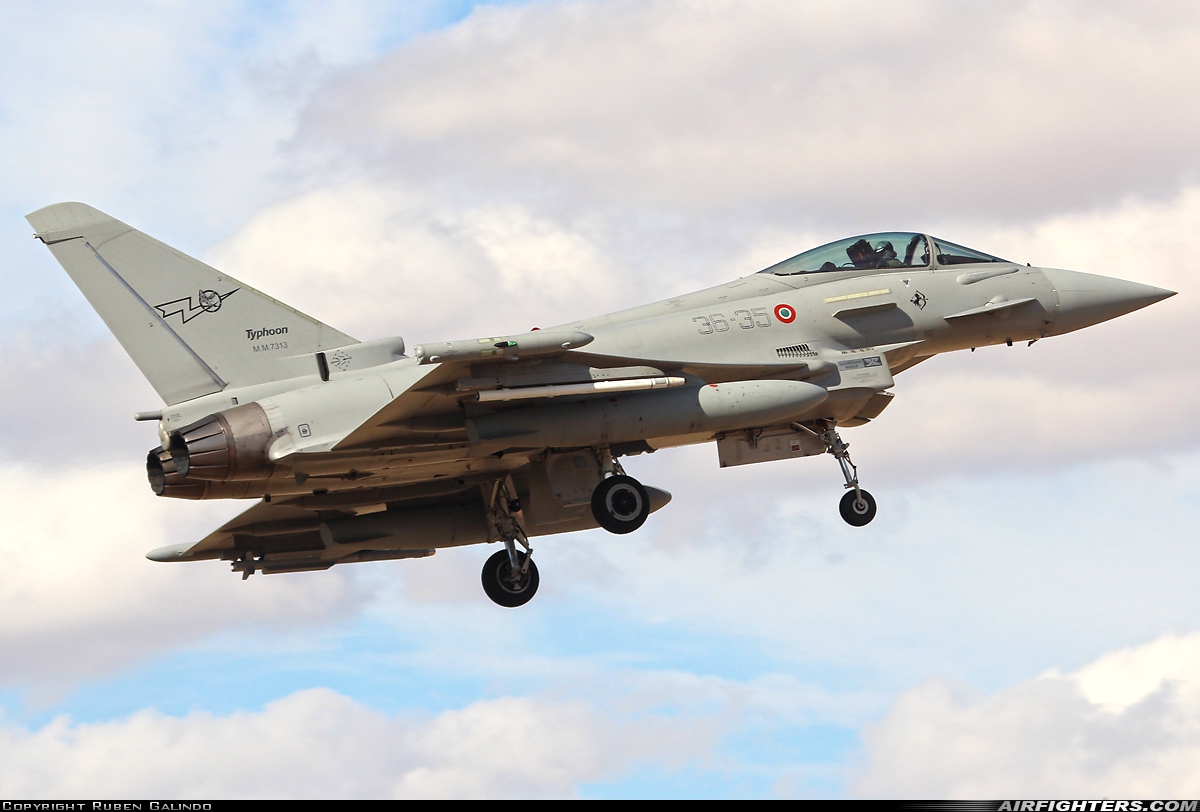 Italy - Air Force Eurofighter F-2000A Typhoon (EF-2000S) MM7313 at Albacete (- Los Llanos) (LEAB), Spain