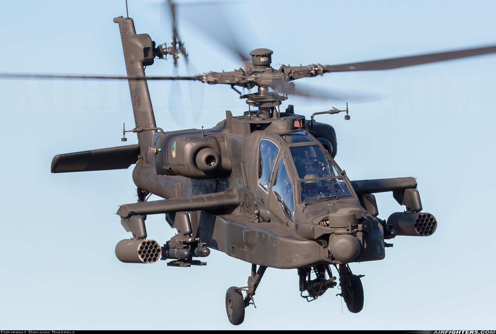 Netherlands - Air Force Boeing AH-64DN Apache Longbow Q-16 at Off-Airport - Oirschotse Heide (GLV5), Netherlands