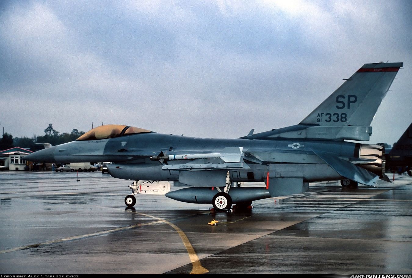 USA - Air Force General Dynamics F-16C Fighting Falcon 91-0338 at Ramstein (- Landstuhl) (RMS / ETAR), Germany