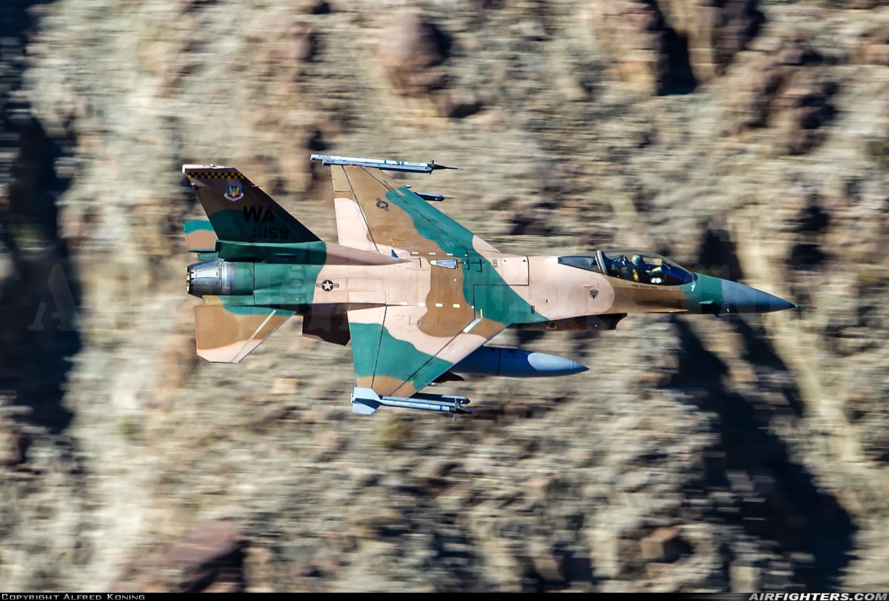 USA - Air Force General Dynamics F-16C Fighting Falcon 83-1159 at Off-Airport - Rainbow Canyon area, USA