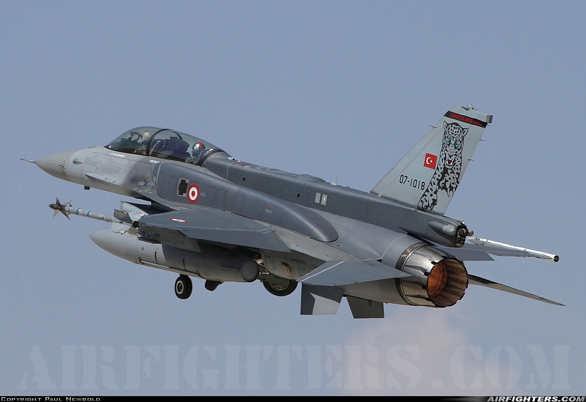 Türkiye - Air Force General Dynamics F-16D Fighting Falcon 07-1018 at Konya (KYA / LTAN), Türkiye
