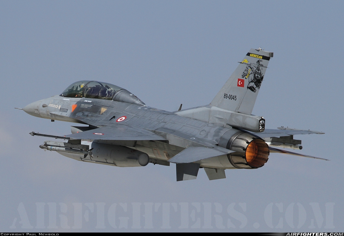 Türkiye - Air Force General Dynamics F-16D Fighting Falcon 89-0045 at Konya (KYA / LTAN), Türkiye