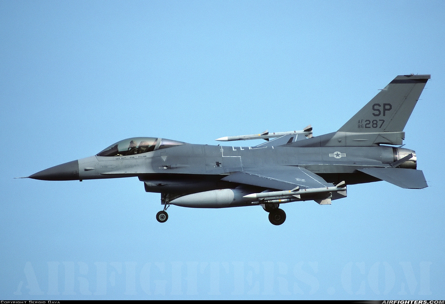USA - Air Force General Dynamics F-16C Fighting Falcon 86-0287 at Aviano (- Pagliano e Gori) (AVB / LIPA), Italy