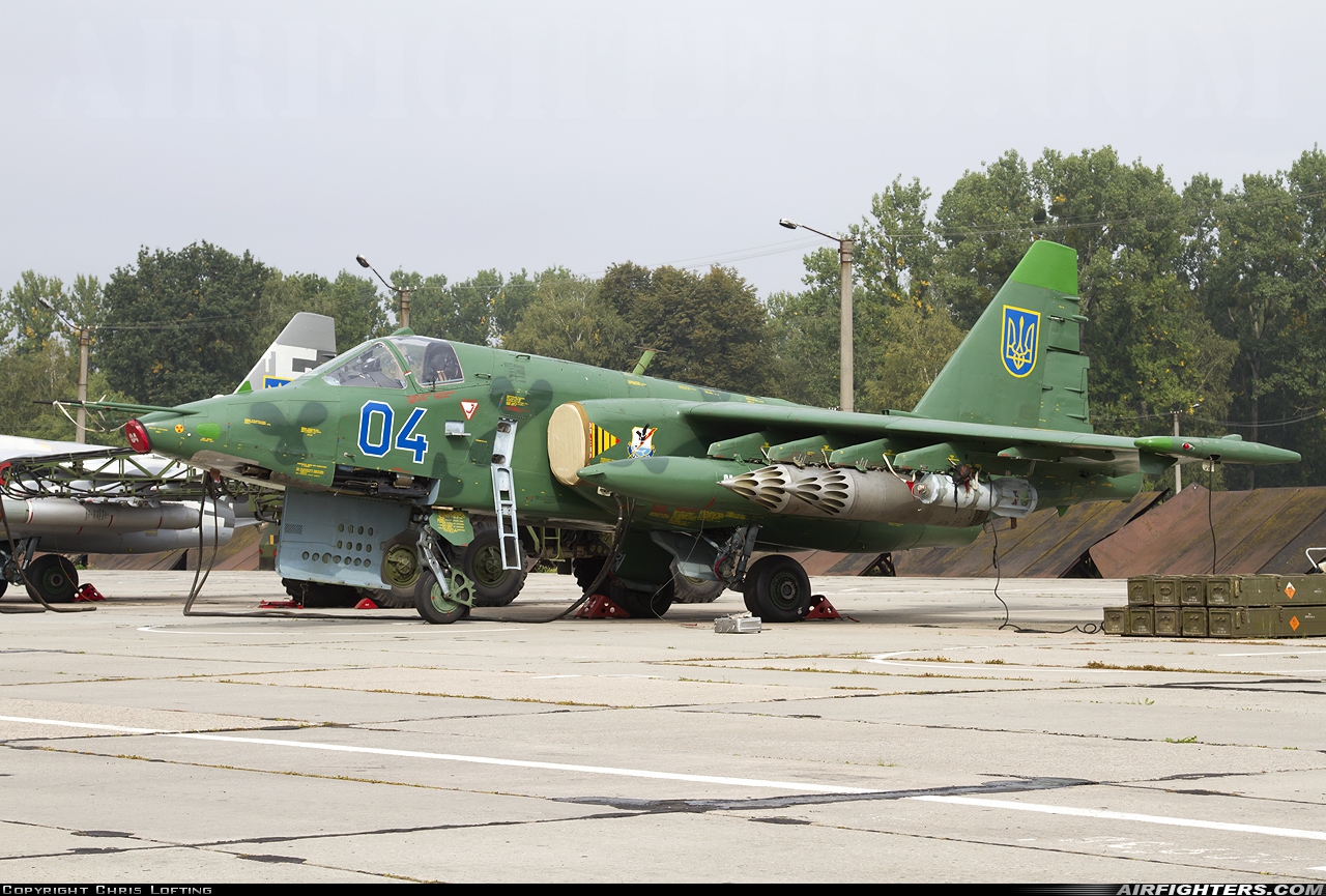 Ukraine - Air Force Sukhoi Su-25M1  at Ivano-Frankivsk (IFO / UKLI), Ukraine