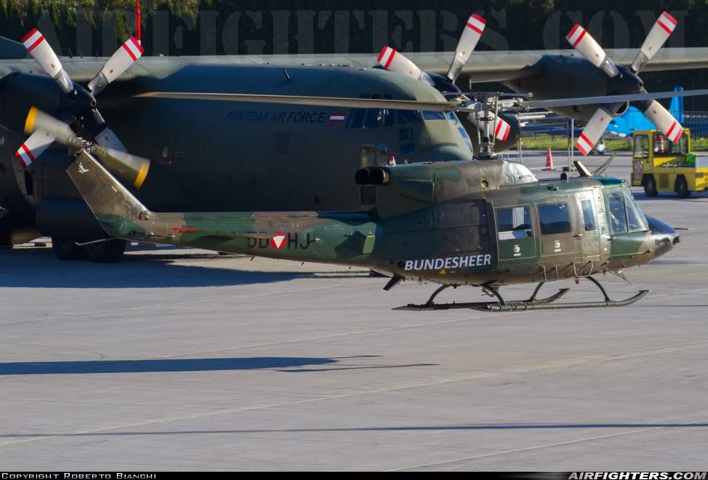 Austria - Air Force Agusta-Bell AB-212 5D-HJ at Innsbruck - Kranebitten (INN / LOWI), Austria