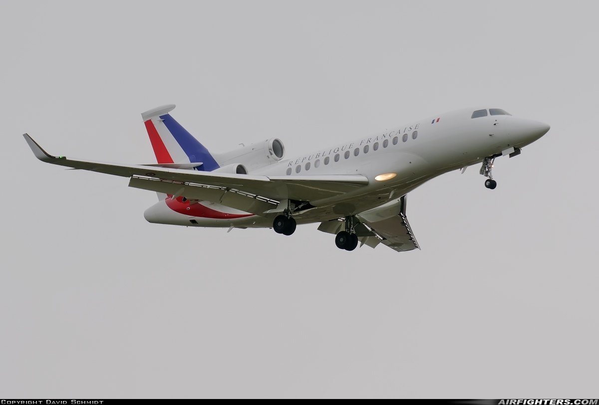 France - Air Force Dassault Falcon 7X F-RAFB at Nottingham / Leicester / Derby - East Midlands (Castle Donington) (EMA / EGNX), UK