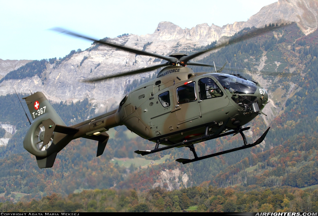 Switzerland - Air Force Eurocopter TH05 (EC-635P2+) T-367 at Meiringen (LSMM), Switzerland