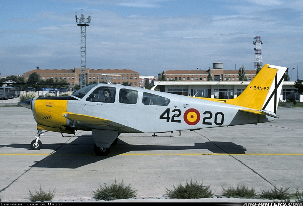 Spain - Air Force Beech E-24A Bonanza (F33C) E.24A-27 at Madrid - Getafe (LEGT), Spain