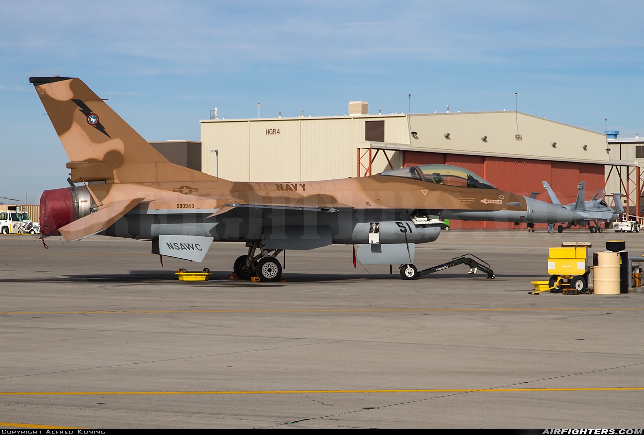 USA - Navy General Dynamics F-16A Fighting Falcon 900943 at Fallon - Fallon NAS (NFL / KNFL), USA