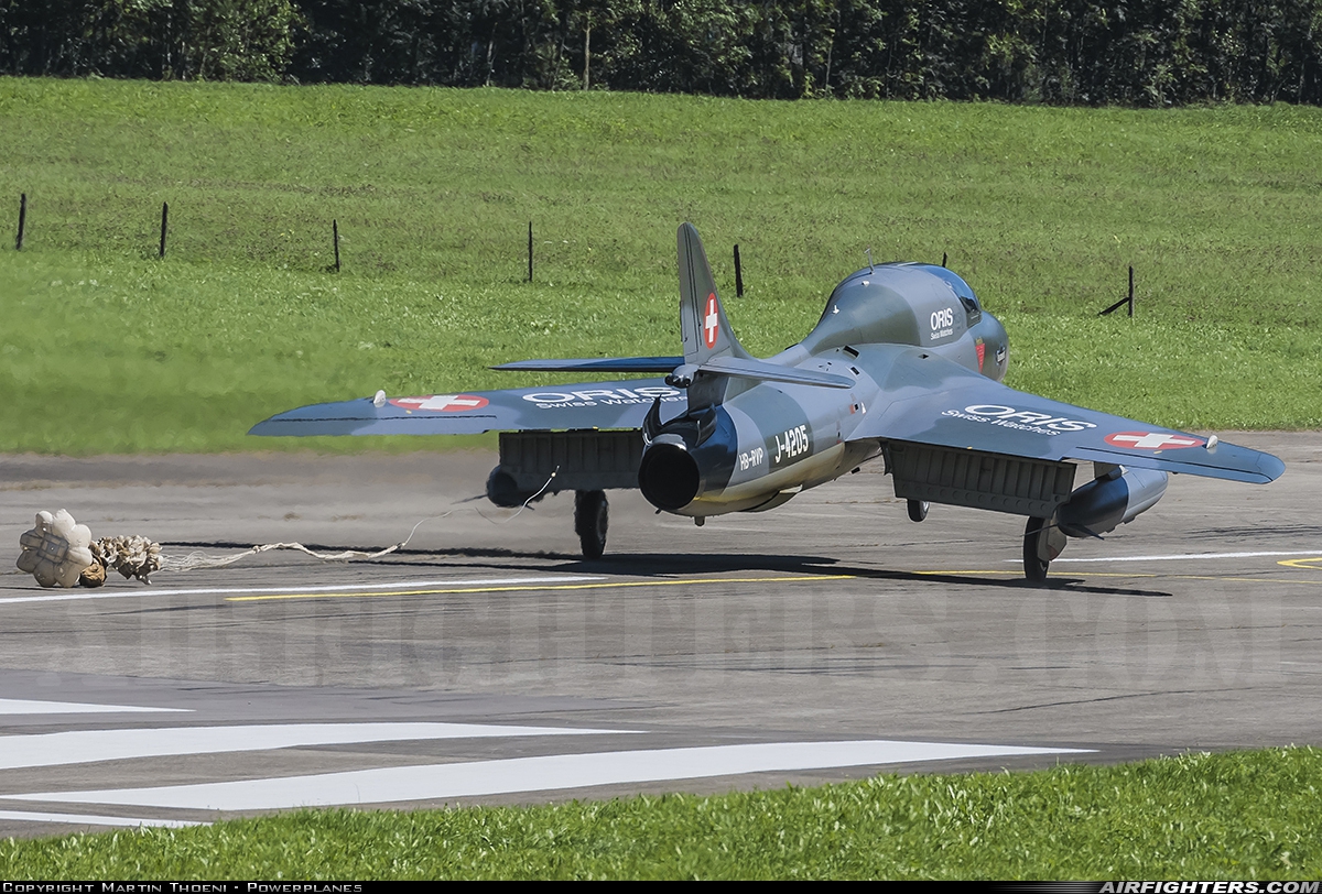 Private - Fliegermuseum Altenrhein Hawker Hunter T68 HB-RVP at St. Stephan (LSTS), Switzerland