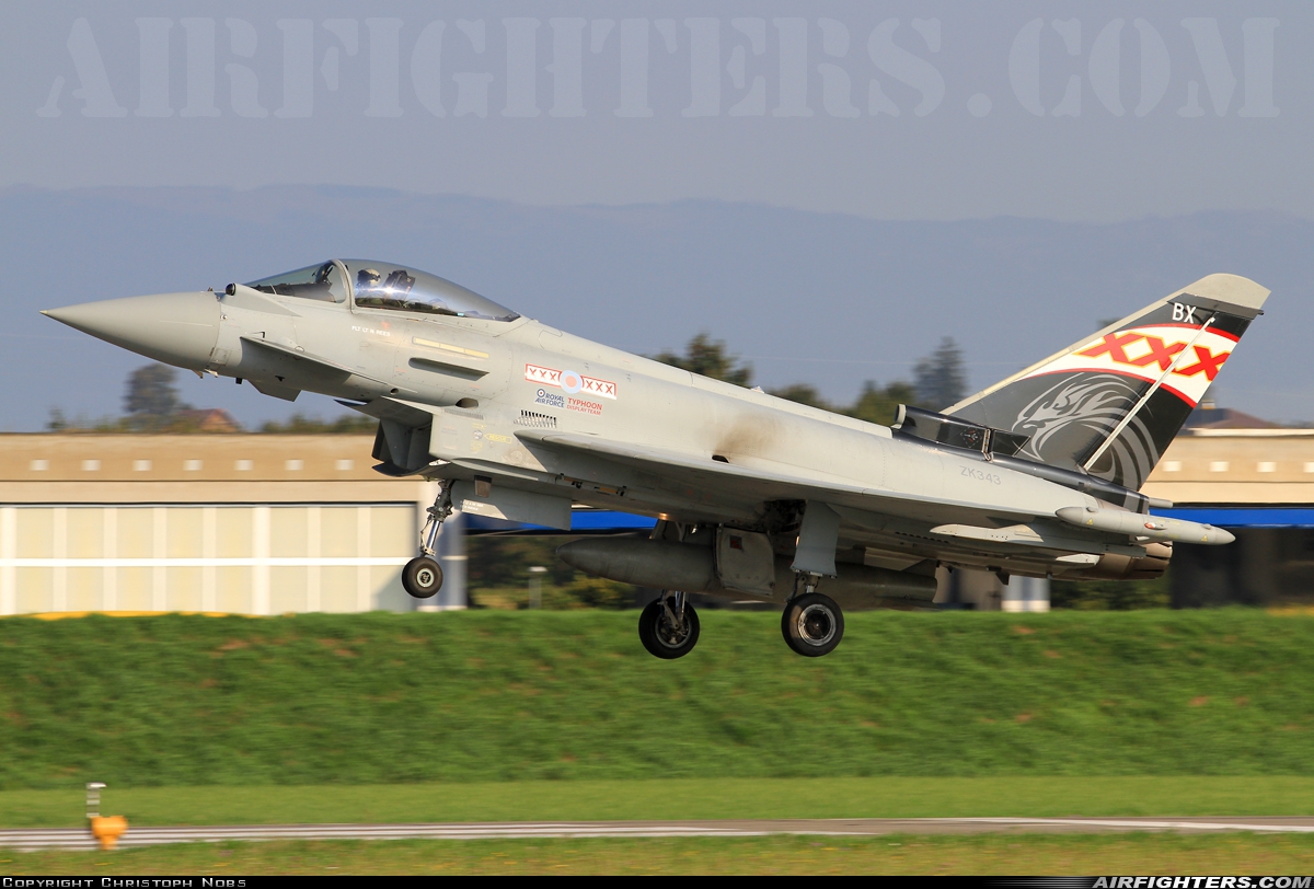 UK - Air Force Eurofighter Typhoon FGR4 ZK343 at Payerne (LSMP), Switzerland