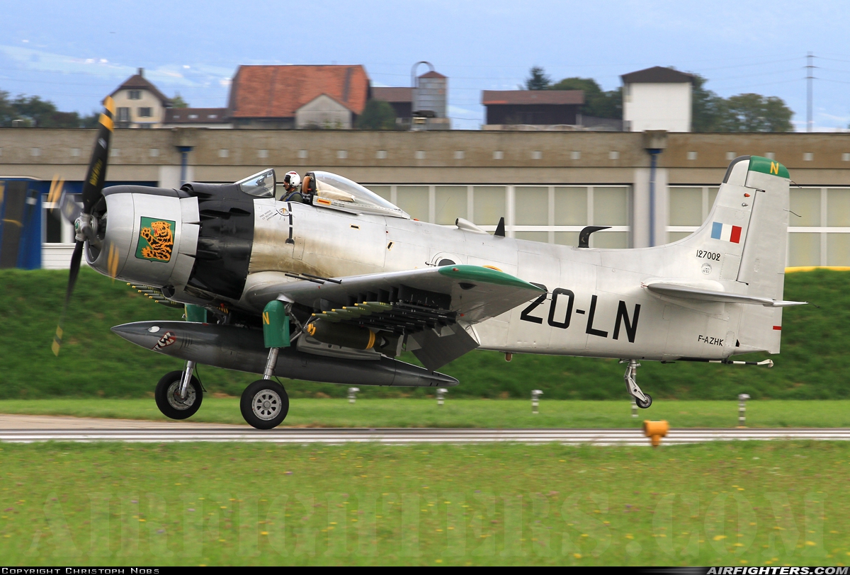 Private Douglas A-1D Skyraider (AD-4NA) F-AZHK at Payerne (LSMP), Switzerland