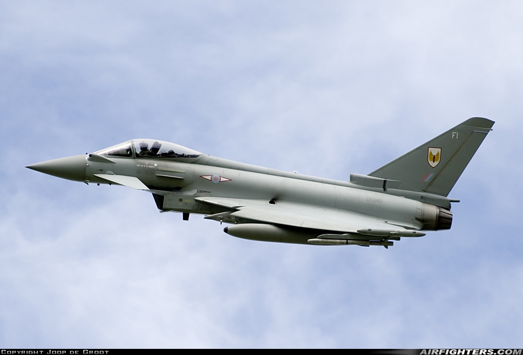 UK - Air Force Eurofighter Typhoon FGR4 ZK340 at Lossiemouth (LMO / EGQS), UK