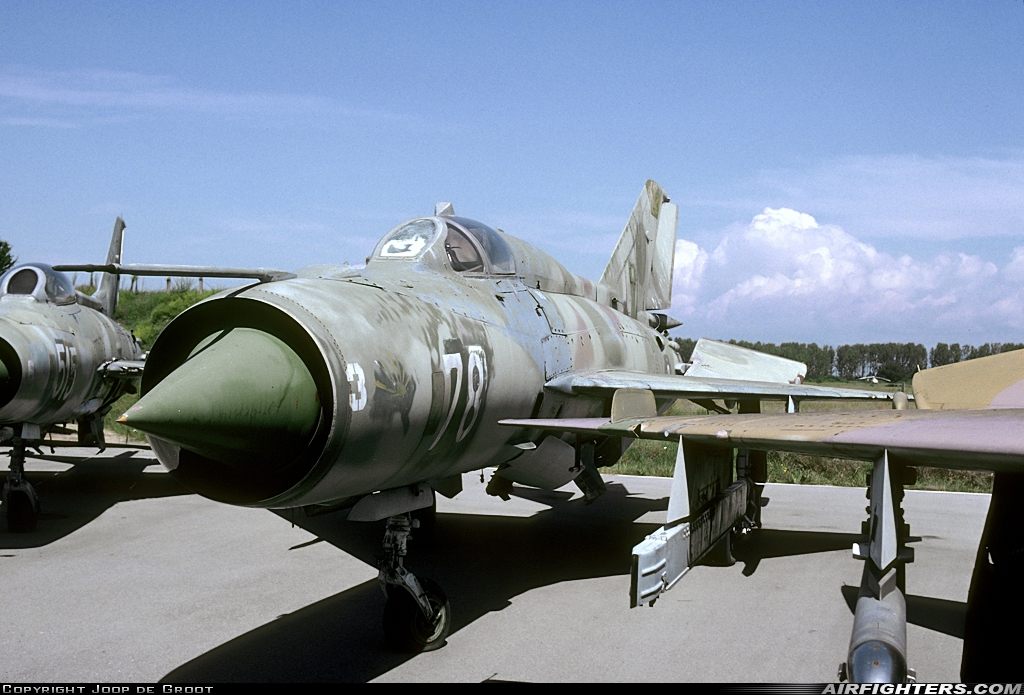Bulgaria - Air Force Mikoyan-Gurevich MiG-21PFM 78 at Graf Ignatievo (LBPG), Bulgaria