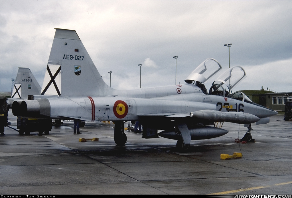 Spain - Air Force Northrop SF-5B Freedom Fighter AE.9-027 at Lossiemouth (LMO / EGQS), UK
