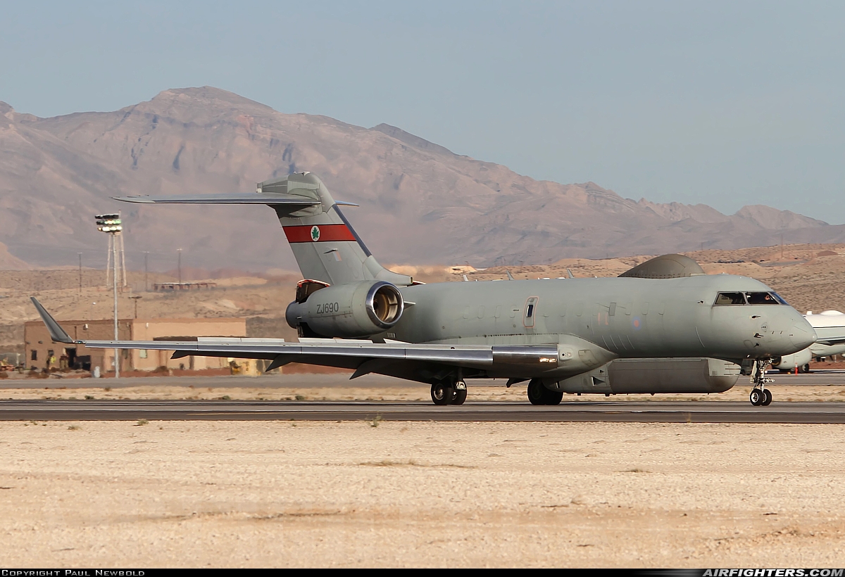 UK - Air Force Bombardier/Raytheon Sentinel R1 (BD-700-1A10) ZJ690 at Las Vegas - Nellis AFB (LSV / KLSV), USA