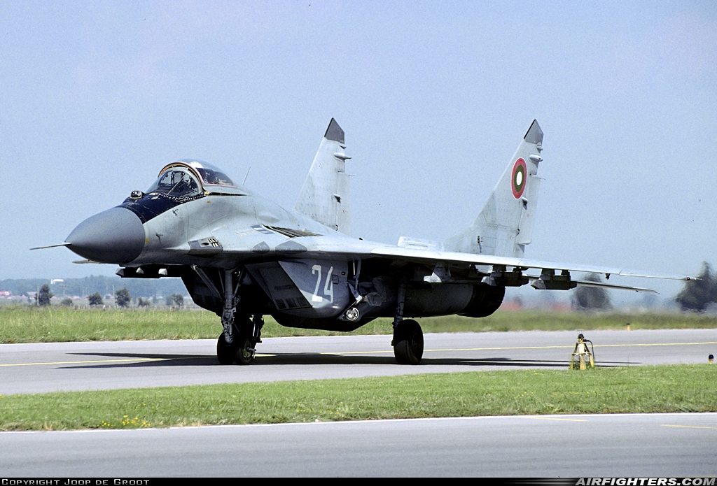 Bulgaria - Air Force Mikoyan-Gurevich MiG-29 (9.13) 24 at Graf Ignatievo (LBPG), Bulgaria