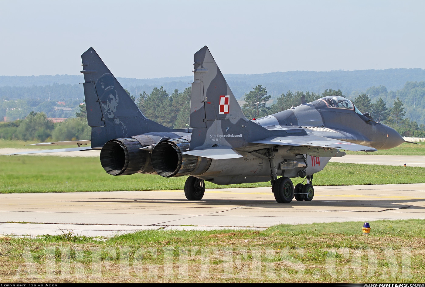 Poland - Air Force Mikoyan-Gurevich MiG-29A (9.12A) 114 at Sliac (LZSL), Slovakia