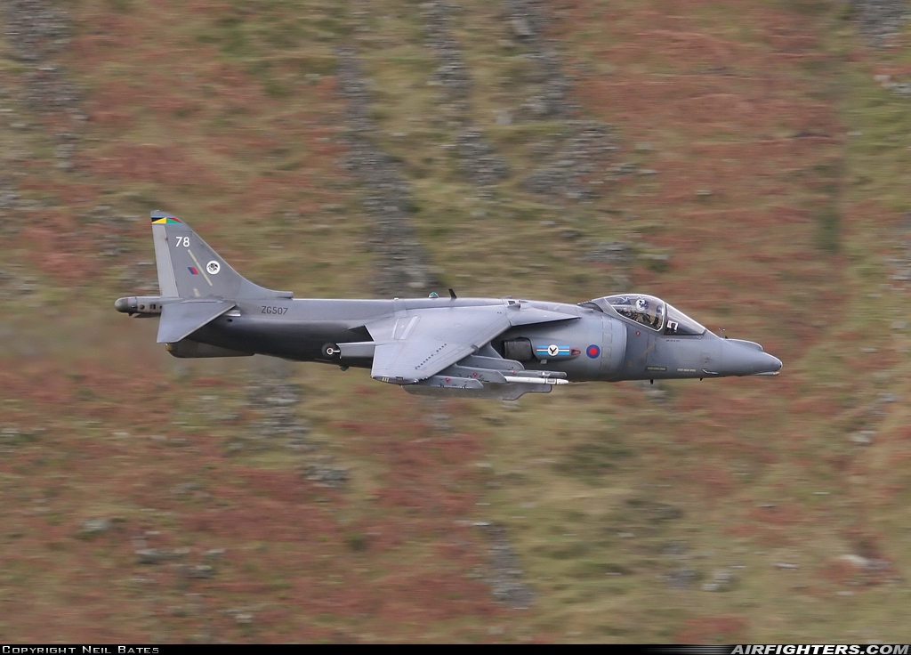 UK - Air Force British Aerospace Harrier GR.9 ZG507 at Off-Airport - Cumbria, UK