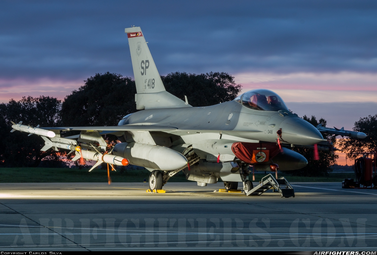 USA - Air Force General Dynamics F-16C Fighting Falcon 91-0418 at Beja (BA11) (LPBJ), Portugal