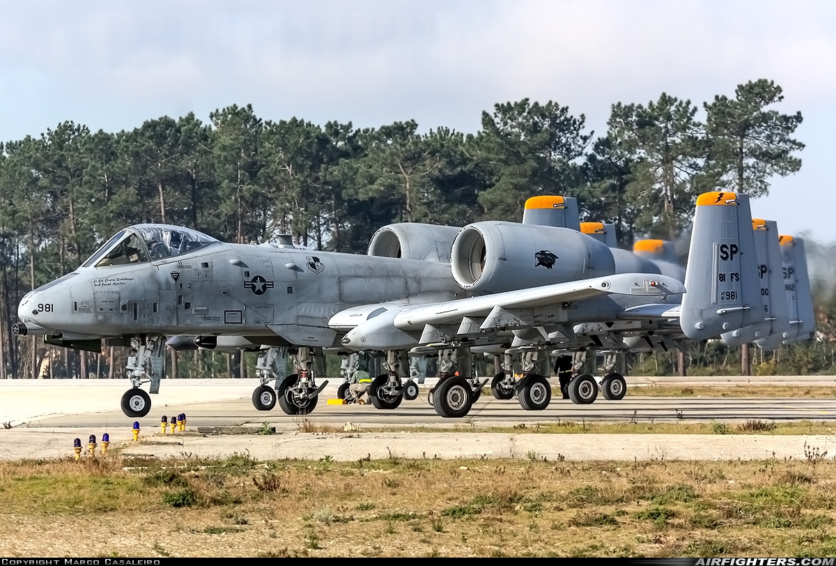 USA - Air Force Fairchild A-10C Thunderbolt II 81-0981 at Monte Real (BA5) (LPMR), Portugal