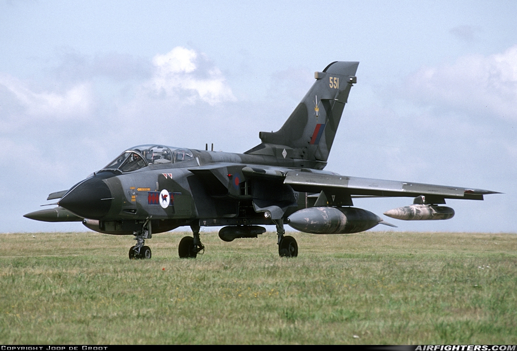 UK - Air Force Panavia Tornado GR1(T) ZA551 at Honington (BEQ / EGXH), UK