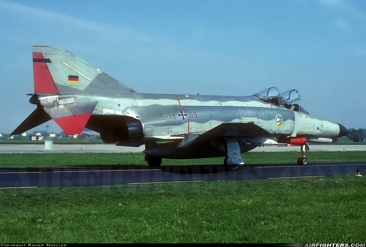Germany - Air Force McDonnell Douglas F-4F Phantom II 38+08 at Neuburg - Zell (ETSN), Germany