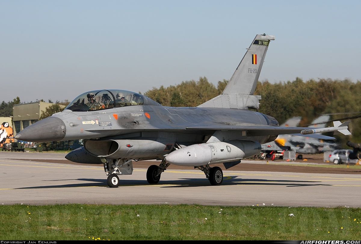 Belgium - Air Force General Dynamics F-16BM Fighting Falcon FB-20 at Uden - Volkel (UDE / EHVK), Netherlands