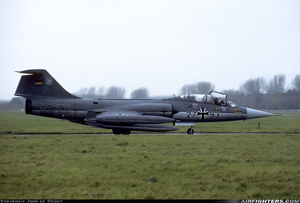 Germany - Navy Lockheed TF-104G Starfighter 27+93 at Leeuwarden (LWR / EHLW), Netherlands