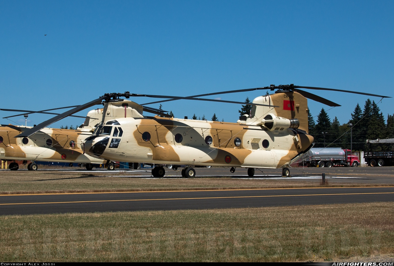 Morocco - Air Force Boeing Vertol CH-47D Chinook CN-ALK at Aurora - State Airport (UAO / KUAO), USA