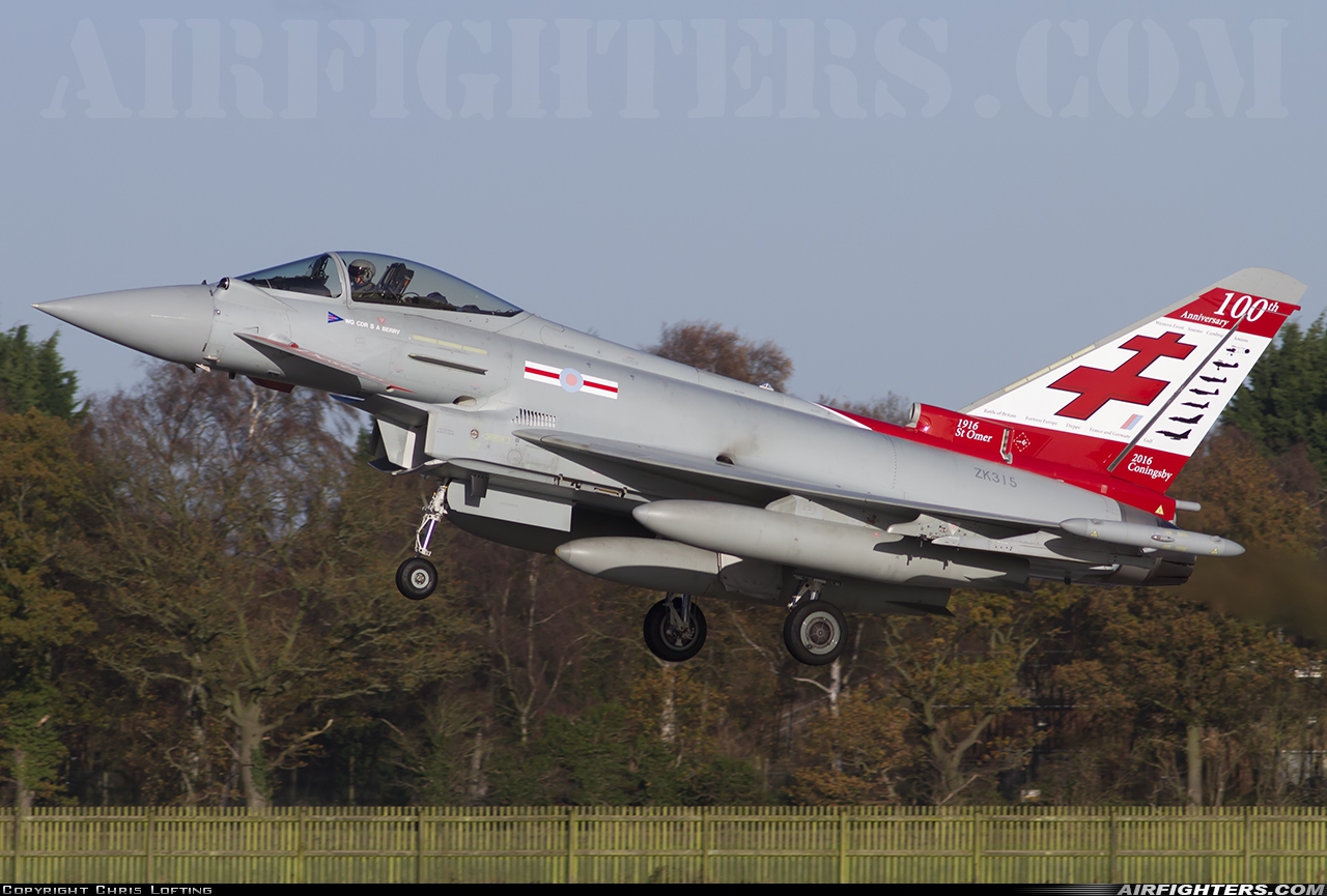 UK - Air Force Eurofighter Typhoon FGR4 ZK315 at Coningsby (EGXC), UK