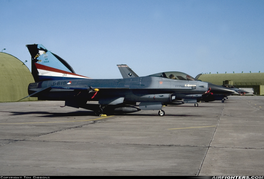 Netherlands - Air Force General Dynamics F-16A Fighting Falcon J-619 at Lossiemouth (LMO / EGQS), UK