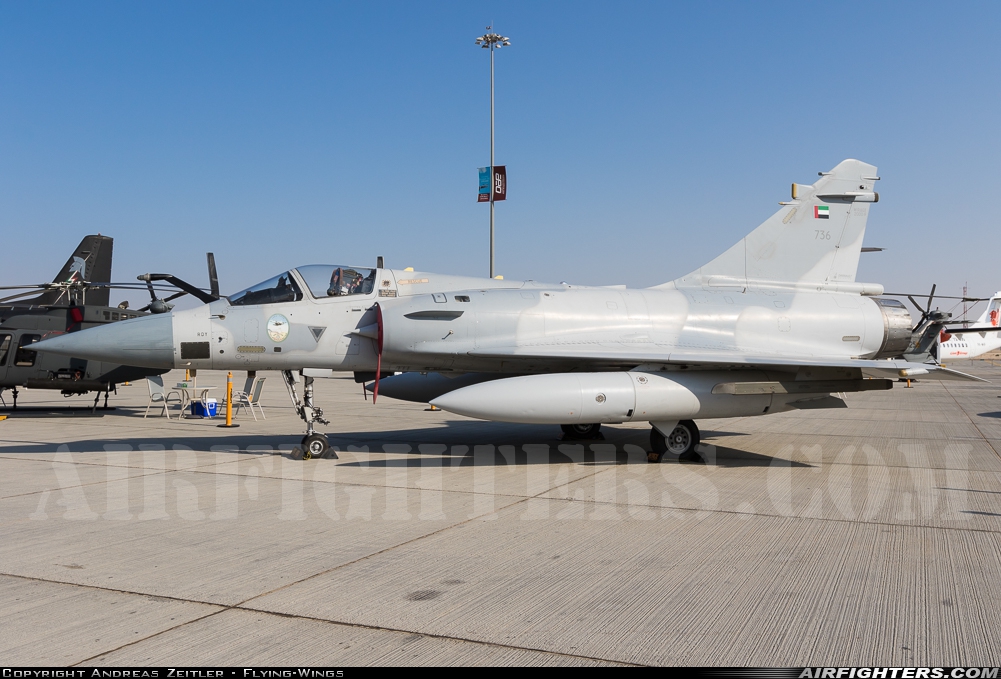 United Arab Emirates - Air Force Dassault Mirage 2000-9EAD 736 at Jebel Ali (Dubai) - Al Maktoum Int. (DWC / OMDW), United Arab Emirates