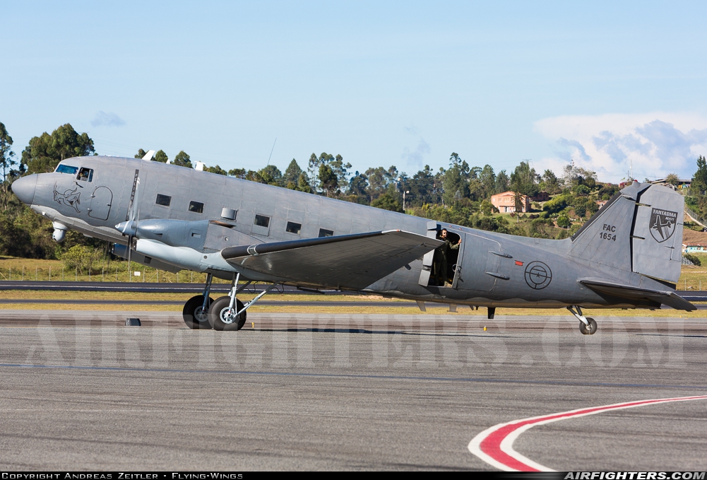 Colombia - Air Force Douglas AC-47T Fantasma FAC1654 at Medellin - Enrique Olaya Herrera (EOH / SKMD), Colombia