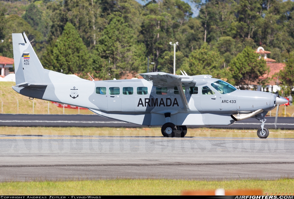 Colombia - Navy Cessna 208B Grand Caravan ARC433 at Medellin - Enrique Olaya Herrera (EOH / SKMD), Colombia