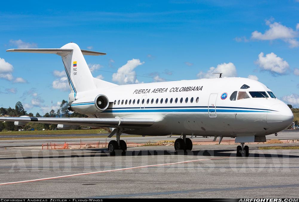 Colombia - Air Force Fokker F-28-3000C Fellowship FAC1041 at Medellin - Enrique Olaya Herrera (EOH / SKMD), Colombia