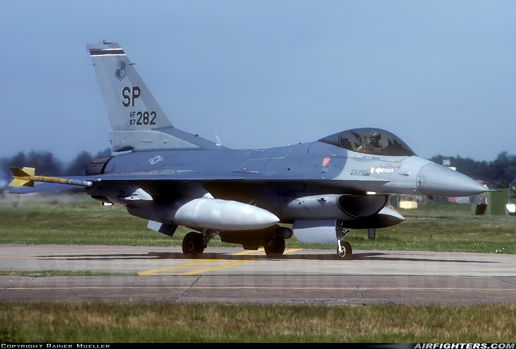 USA - Air Force General Dynamics F-16C Fighting Falcon 87-0282 at Spangdahlem (SPM / ETAD), Germany