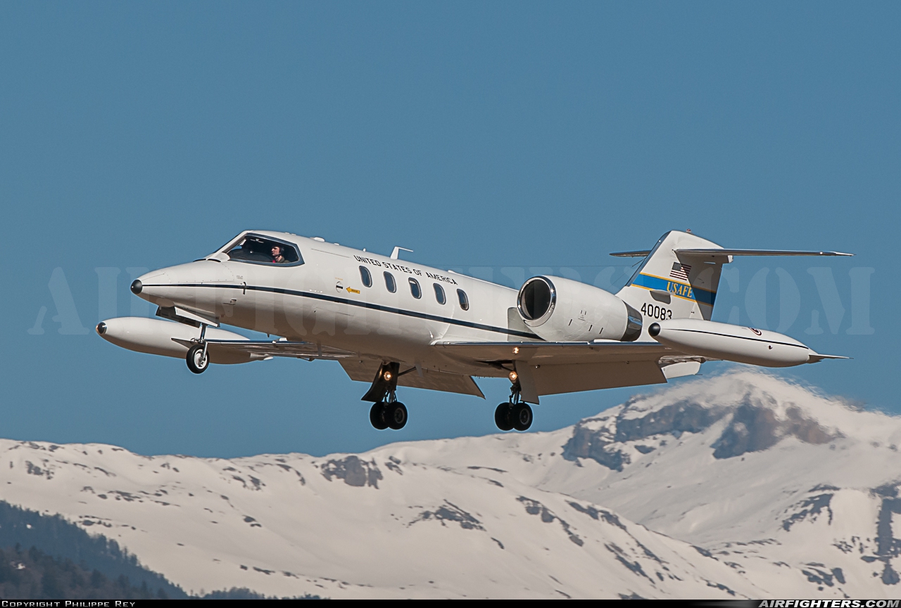 USA - Air Force Learjet C-21A 84-0083 at Sion (- Sitten) (SIR / LSGS / LSMS), Switzerland